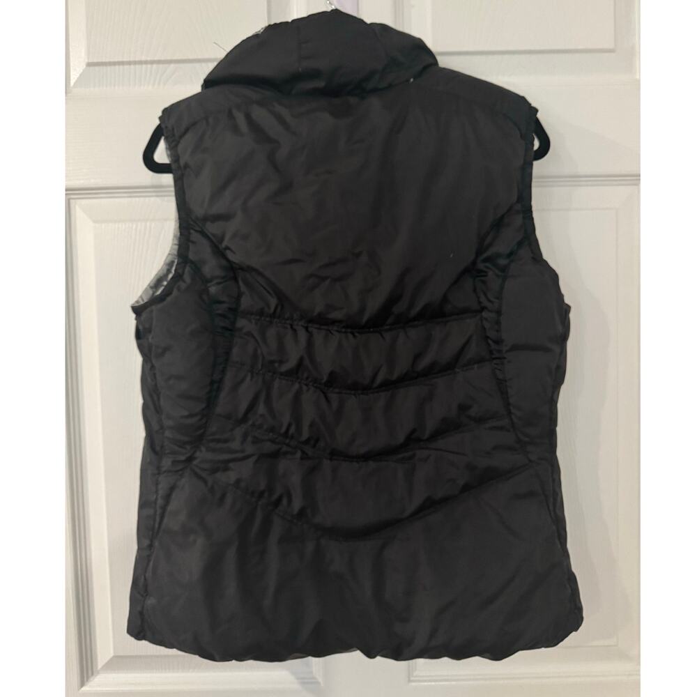 Nike Women’s Puffer Vest Black Gray Reversible Full Zip Pockets Size‎ M - Picture 2 of 6